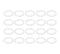PATIKIL M12 PTFE Flat Washer, 50 Pcs 12mm ID 16mm OD 1.25mm Thick O-Ring Sealing Gasket Spacer for Fasten Screws Flanges Faucet Pipe Valves, White