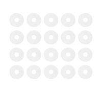PATIKIL M12 Silicone Flat Washer, 20 Pcs 12mm ID 40mm OD 2mm Thick Plain Washer Grommets O-Ring Sealing Gasket Spacer for Faucet Pipe Water Hose Shower Door Handles, White