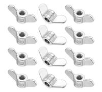 PATIKIL M12 Wing Nuts, 12Pcs 304 Stainless Steel Butterfly Nut Twist Fasteners Parts Smooth Finish Wing Fastener Nuts for Repairing Manufacturing Engineering