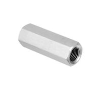 PATIKIL M12 x 1.25-Pitch 304 Stainless Steel Hex Coupling Nuts, 50mm / 2" Length Fully Threaded Rod Coupling Nut Studding Connector Fasteners, Silver Tone