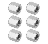 PATIKIL M12 x 1.75-Pitch 304 Stainless Steel Hex Coupling Nuts, 6Pcs 20mm/ 0.8" Length Coarse Fully Threaded Rod Coupling Nut Studding Connector Fasteners, Silver Tone