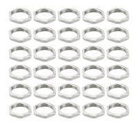 PATIKIL M12x1.0 Steel Hex Nuts, 50 Pack Metric Thread Zinc Plated Finished Hardware Nuts Screw Bolt Fasteners for Lamps Machinery Repair 3mm Height 14mm Width