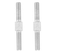 PATIKIL M12x100mm Double End Threaded Stud Screw, 2pcs 304 Stainless Steel Hex Bolt Left and Right Hand Threaded Rod Bar Adapter for Furniture Hardware, House Maintenance
