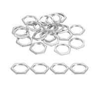 PATIKIL M12x1x2mm Steel Hex Nuts, 25Pcs Metric Fine Thread Carbon Steel Zinc Plated Finished Hardware Screw Nuts Fasteners for Machinery Manufacturing, Industrial Use, 14mm Width