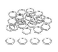 PATIKIL M12x1x3mm Steel Hex Nuts, 25Pcs Metric Fine Thread Carbon Steel Zinc Plated Finished Hardware Screw Nuts Fasteners for Machinery Manufacturing, Industrial Use, 14mm Width