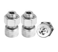 PATIKIL M12x20mm 304 Stainless Steel Hollow Bolt, 3 Set Cylindrical Hexagon Socket Screw Nut Kit Lamp Threading Screws Through Hole Fasteners