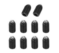 PATIKIL M12x20mm Ball Point Set Screws, 10 Pcs Carbon Steel Hex Socket Spring Plungers Grub Screw for Industrial Machine Home Furniture Workplaces, Black