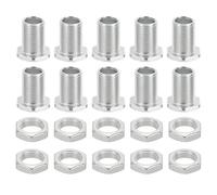 PATIKIL M12x20mm Hex Bolts and Nuts Kit, 10 Set Fine Thread Hollow Screws Assortment Hexagon Head Screw Through Hole Bolt Chandelier Fasteners