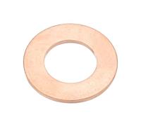 PATIKIL M12x22x1.5mm Flat Copper Washers, 12 PCS Copper Automotive Drain Plug Gaskets Flat Ring Oil Crush Washer Spacers for Faucets Garden Bolts Screws Hose, Purple