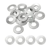 PATIKIL M12x26x1.8mm Flat Washers 20Pcs 65Mn Steel Belleville Spring Disc Washer Conical Knurled Metric Gasket for Automotive Industrial Construction (White Zinc Plating)