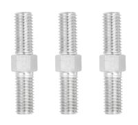 PATIKIL M12x60mm Double End Threaded Stud Screw, 3pcs 304 Stainless Steel Hex Bolt Left and Right Hand Threaded Rod Bar Adapter for Furniture Hardware, House Maintenance