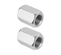 PATIKIL M14 x 1.5-Pitch 304 Stainless Steel Hex Coupling Nuts, 2Pcs 30mm / 1.2" Length Fully Threaded Rod Coupling Nut Studding Connector Fasteners, Silver Tone