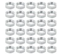 PATIKIL M14x1.0 Steel Hex Nuts, 50 Pack Metric Thread Zinc Plated Finished Hardware Nuts Screw Bolt Fasteners for Lamps Machinery Repair 7mm Height