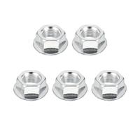 PATIKIL M14x1.5mm Serrated Flange Hex Lock Nuts, 5Pcs Metric Fine Thread Carbon Steel Non-Slip Hexagon Flange Nut Fasteners for Machinery Manufacturing Industrial DIY Use, Silver