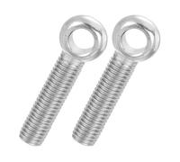 PATIKIL M14x60mm Shoulder Swing Lifting Eye Bolt, Silver Tone 2Pcs | 304 Stainless Steel Metric Full Thread Fisheye Eye Slip Hole,Screw Rigging Bolt,Metal Fasteners Screws