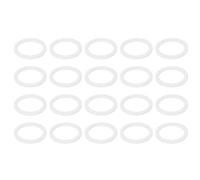 PATIKIL M15 PTFE Flat Washer, 60 Pcs 15mm ID 19mm OD 1.25mm Thick O-Ring Sealing Gasket Spacer for Fasten Screws Flanges Faucet Pipe Valves, White