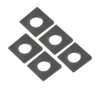 PATIKIL M16 Beveled Square Washers, 5 Pcs Thickness 2 to 7.8mm Wedge Washers in Plain Carbon Steel for Shim Leveling Fastener Hardware, Black