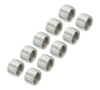 PATIKIL M16x1.5mm to M12x1mm Thread Adapters Sleeve Reducing Nut, 10 Pack 10mm Screw Conversion Nut Threaded Tube Coupler Connector Pipe Fitting