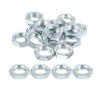 PATIKIL M16x1.5x7mm Steel Hex Nuts, 20Pcs Metric Fine Thread Carbon Steel Finished Hardware Screw Nuts Fasteners for Machinery Manufacturing Industrial Use, 22mm Width Blue White Zinc