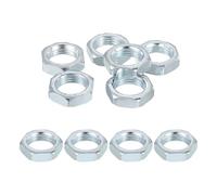 PATIKIL M16x1.5x8mm Steel Hex Nuts, 10Pcs Metric Fine Thread Carbon Steel Finished Hardware Screw Nuts Fasteners for Machinery Manufacturing Industrial Use, 22mm Width Blue White Zinc