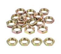 PATIKIL M16x1.5x8mm Steel Hex Nuts, 20Pcs Metric Fine Thread Carbon Steel Finished Hardware Screw Nuts Fasteners for Machinery Manufacturing Industrial Use, 22mm Width Color Zinc