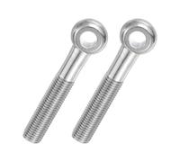 PATIKIL M16x100mm Shoulder Swing Lifting Eye Bolt 304 Stainless Steel 2Pcs | Silver Metric Half Tooth Thread Fisheye Eye Slip Hole Screw Rigging Bolt Metal Fasteners Screws