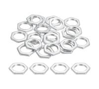 PATIKIL M16x1x3mm Steel Hex Nuts, 25Pcs Metric Fine Thread Carbon Steel Zinc Plated Finished Hardware Screw Nuts Fasteners for Machinery Manufacturing, Industrial Use, 22mm Width
