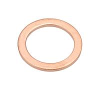 PATIKIL M16x22x1.5mm Flat Copper Washers, 12 PCS Copper Automotive Drain Plug Gaskets Flat Ring Oil Crush Washer Spacers for Faucets Garden Bolts Screws Hose, Purple
