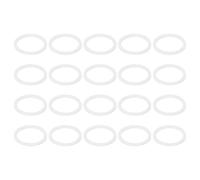 PATIKIL M18 PTFE Flat Washer, 50 Pcs 18mm ID 22mm OD 1.25mm Thick O-Ring Sealing Gasket Spacer for Fasten Screws Flanges Faucet Pipe Valves, White