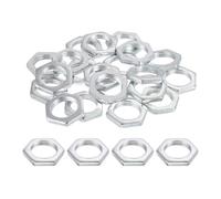 PATIKIL M18x1.5x4mm Steel Hex Nuts, 25Pcs Metric Fine Thread Carbon Steel Zinc Plated Finished Hardware Screw Nuts Fasteners for Machinery Manufacturing, Industrial Use, 24mm Width