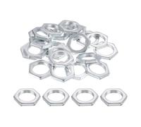 PATIKIL M18x1x4mm Steel Hex Nuts, 25Pcs Metric Fine Thread Carbon Steel Zinc Plated Finished Hardware Screw Nuts Fasteners for Machinery Manufacturing, Industrial Use, 24mm Width