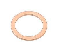 PATIKIL M18x24x1.5mm Flat Copper Washers, 12 PCS Copper Automotive Drain Plug Gaskets Flat Ring Oil Crush Washer Spacers for Faucets Garden Bolts Screws Hose, Purple