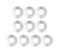 PATIKIL M18x36x2.2mm Flat Washers 10Pcs 65Mn Steel Belleville Spring Disc Washer Conical Knurled Metric Gasket for Automotive Industrial Construction (White Zinc Plating)