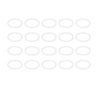 PATIKIL M19 PTFE Flat Washer, 50 Pcs 19mm ID 23mm OD 1.25mm Thick O-Ring Sealing Gasket Spacer for Fasten Screws Flanges Faucet Pipe Valves, White