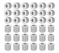 PATIKIL M2.5 Knurled Thumb Nuts, 50pcs Nickel Plated Female Thread Type Flat Head Through Hole Round Hand Tighten Knob Fasteners Screw Cap Adjust Lock Position, D5mm x H5mm