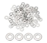 PATIKIL M2.5 x 6mm x 0.5mm Stainless Steel Flat Washers, 100 Pcs Round Metal Washer Small Spacer for Screws Bolts Nuts Assortment