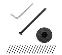 PATIKIL M2.5x40 mm Flat Head Socket Cap Screws, 20 Pcs Carbon Steel Flat Countersunk Bolts Hex Socket Drive Machine Screws Full Thread Grade 10.9 with Hex Spanner, Black