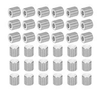 PATIKIL M2 Knurled Thumb Nuts, 50pcs Nickel Plated Female Thread Type Flat Head Blind Hole Round Hand Tighten Knob Fasteners Screw Cap Adjust Lock Position, D5mm x H5mm