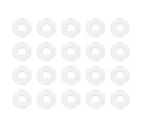 PATIKIL M2 Silicone Flat Washer, 20 Pcs 2mm ID 6mm OD 1mm Thick Plain Washer Grommets O-Ring Sealing Gasket Spacer for Faucet Pipe Water Hose Shower Door Handles, White