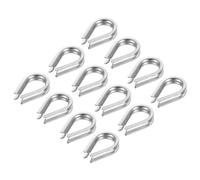 PATIKIL M2 Stainless Steel Thimble, 50 Pack Wire Rope Thimbles for 1/16" Diameter Wire Rope Cable Rigging