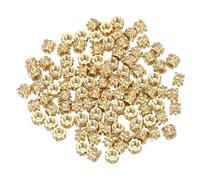 PATIKIL M2 Threaded Inserts M2x3x4mm, 100 Pcs Brass Heat Set Insert Female Threaded Inserts Metric Knurled Nuts Embedment Nut for Plastic and 3D Printing Components, Gold