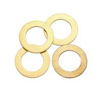 PATIKIL M20 Flat Washers, 4PCS 32mm OD 2mm Thick Brass Ring Thin Flat Spacers Metal Sealing Gasket Ring for Screw Bolt Faucets Hose