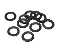 PATIKIL M20 Rubber Flat Washer, 10 Pack 20mm ID 30mm OD 2.5mm Thick Sealing Spacer Gasket Ring for Faucet Pipe Water Hose Fastener Bolt, Black