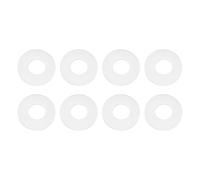 PATIKIL M20 Silicone Flat Washer, 8 Pcs 20mm ID 50mm OD 4mm Thick Plain Washer Grommets O-Ring Sealing Gasket Spacer for Faucet Pipe Water Hose Shower Door Handles, White