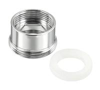 PATIKIL M22*1.0 Male to M18*1.0 Female Thread Faucet Adapter, Chromed Aerator Connector Fitting for Garden Hose Water Filter, Silver