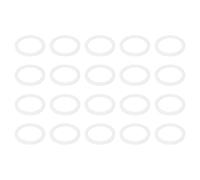 PATIKIL M22 PTFE Flat Washer, 20 Pcs 22mm ID 28mm OD 1.5mm Thick O-Ring Sealing Gasket Spacer for Fasten Screws Flanges Faucet Pipe Valves, White