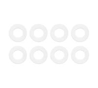 PATIKIL M24 Silicone Flat Washer, 8 Pcs 24mm ID 44mm OD 4mm Thick Plain Washer Grommets O-Ring Sealing Gasket Spacer for Faucet Pipe Water Hose Shower Door Handles, White