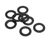 PATIKIL M25 Rubber Flat Washer, 8 Pack 25mm ID 39mm OD 2.5mm Thick Sealing Spacer Gasket Ring for Faucet Pipe Water Hose Fastener Bolt, Black