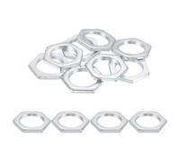 PATIKIL M27x1.5x4mm Steel Hex Nuts, 12Pcs Metric Fine Thread Carbon Steel Zinc Plated Finished Hardware Screw Nuts Fasteners for Machinery Manufacturing, Industrial Use, 36mm Width
