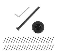 PATIKIL M2x30 mm Flat Head Socket Cap Screws, 50 Pcs Carbon Steel Flat Countersunk Bolts Hex Socket Drive Machine Screws Full Thread Grade 10.9 for Machinery Industries, Black